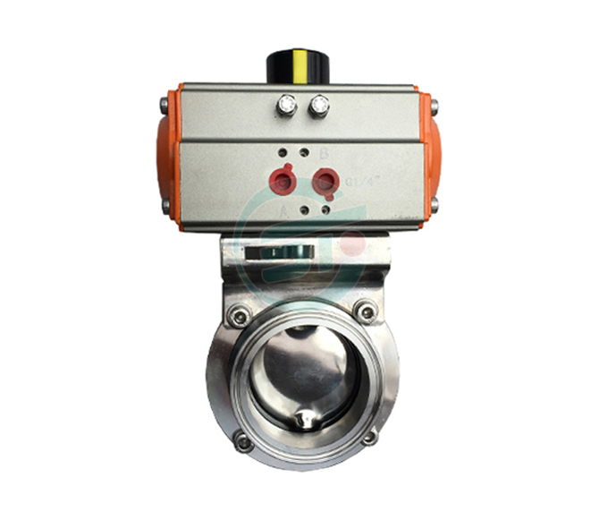 Pneumatic quick loading butterfly valve